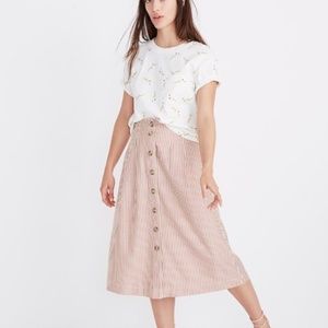 🌼SPRNG SALE🌸 Madewell Patio Button Midi Skirt